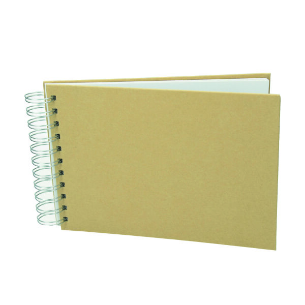 Sammelalbum für Scrapbooking, Spiralbindung, braun, 25 Bogen/190 g/m²
