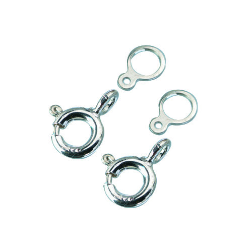 Schmuckteil, Springring 925 / 2 - teilig, 925er Silber, 2 Stk.