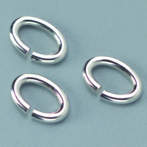 Schmuckteil, Biegeösen oval 925, 925er Silber, 4 Stk.