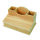 Schreibtisch-Utensilo Holz  roh 23 x 14 x 13 cm