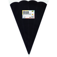 Schultütenzuschnitt glatt  schwarz, 400g/m²