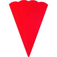 Schultütenzuschnitt glatt  rot, 400g/m²
