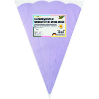 Schultütenzuschnitt glatt  flieder 400g/m²