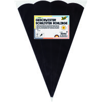 Schultütenzuschnitt glatt  schwarz, 400g/m²