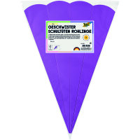 Schultütenzuschnitt glatt  lila, 400g/m²