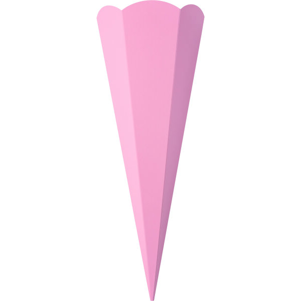 Schultütenzuschnitt glatt  rosa, 400g/m²