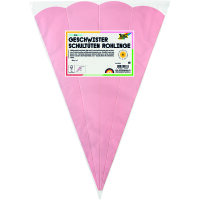 Schultütenzuschnitt glatt  rosa, 400g/m²