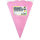 Schultütenzuschnitt glatt  rosa, 400g/m²