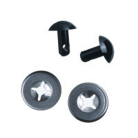 Sicherheitsaugen, Kunststoff, schwarz, 8 mm 2 Stk.