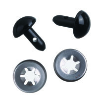 Sicherheitsaugen, Kunststoff, schwarz, 12 mm 2 Stk.