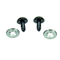 Sicherheitsaugen, Kunststoff, schwarz, 12 mm 2 Stk.