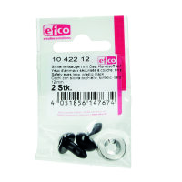 Sicherheitsaugen, Kunststoff, schwarz, 12 mm 2 Stk.