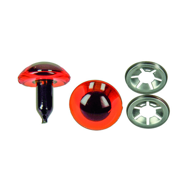 Sicherheitsaugen, Kunststoff, braun, 18 mm 2 Stk.