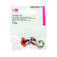 Sicherheitsaugen, Kunststoff, braun, 18 mm 2 Stk.