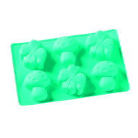 Silikonform, Pilze und Kleeblätter  6 - fach