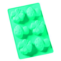 Silikonform, Pilze und Kleeblätter  6 - fach