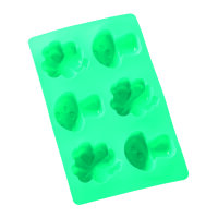 Silikonform, Pilze und Kleeblätter  6 - fach