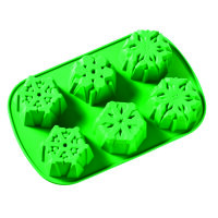 Silikonform, Schneeflocken  6 - fach