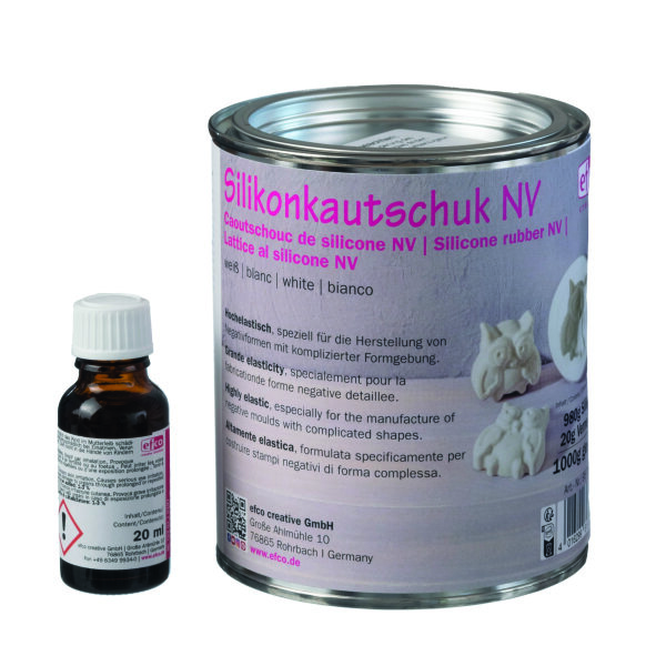 Silikonkautschuk NV, mit Vernetzer, weiß, 1.000 g