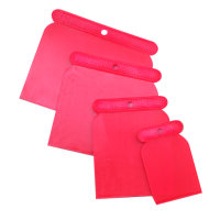 Spachtelset, Kunststoff, rot, 4 - teilig