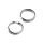 Spaltring  versilbert, 10 Stk.