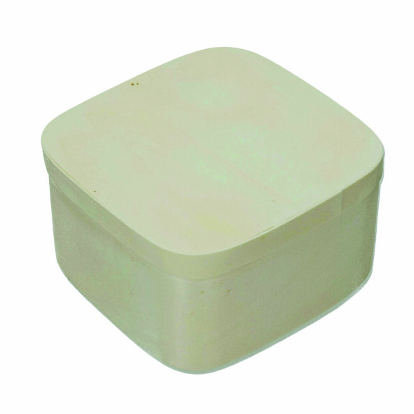 Spandose, quadratisch, roh 12,5 x 12,5 x H 7cm
