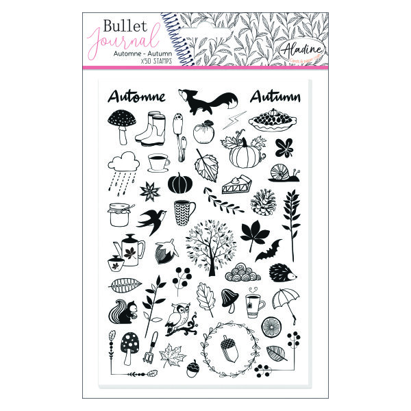 Stampo Bullet Journal, Herbst, transparent, 50 - teilig