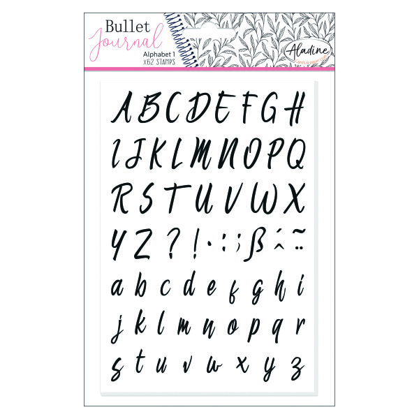 Stampo Bullet Journal, Alphabet 1, transparent, 62 - teilig