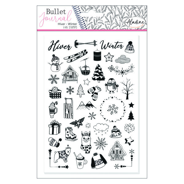 Stampo Bullet Journal, Winter, transparent, 46 - teilig