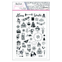 Stampo Bullet Journal, Winter, transparent, 46 - teilig