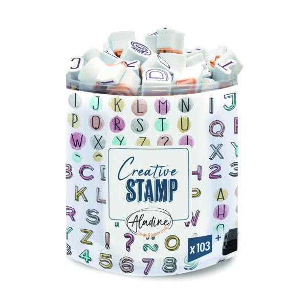 STAMPO Scrap, Stempel / - kissen Alphabet 2, sortiert, 103 + 1 Stk.