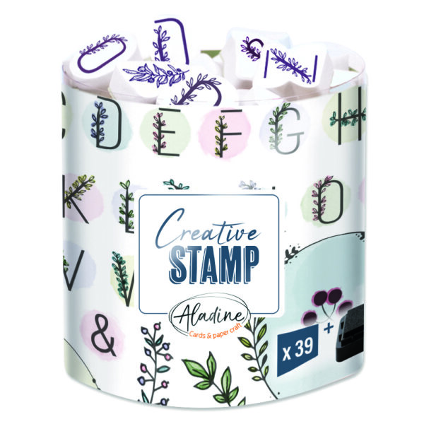 STAMPO Scrap, Stempel /- kissen Alphabet Kro  39 + 1 Stk.