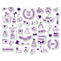 STAMPO Scrap, Stempel /- kissen Hochzeit  43 + 1 Stk.