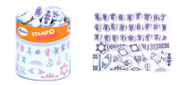 STAMPO Scrap, Stempel / - kissen Arabeske  48 + 1 Stk.