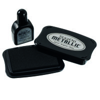 StazOn Set, Stempelkissen + Füllfarbe, silber, 15 ml...