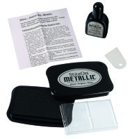 StazOn Set, Stempelkissen + Füllfarbe, silber, 15 ml / 2 - teilig