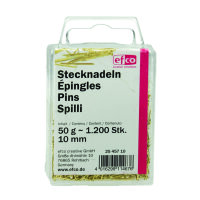 Stecknadeln, Eisen, goldfarbig, 10 mm 50 g