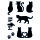 Stempel Clear, Katzen, transparent, 7 - teilig