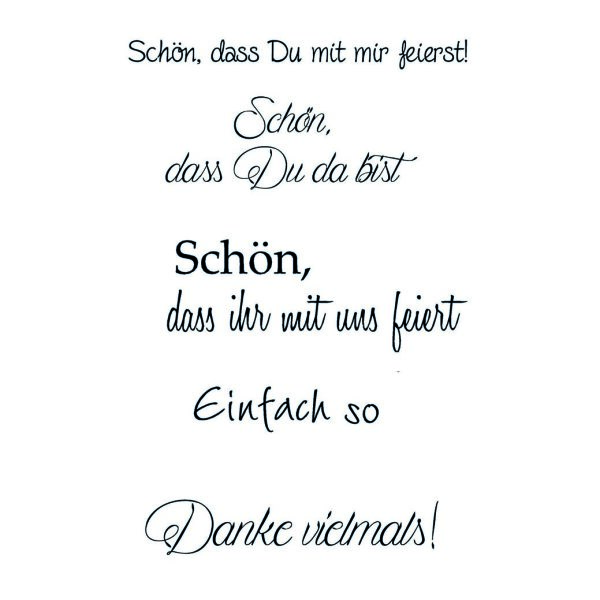 Stempel Clear, Danke, transparent, 5 - teilig