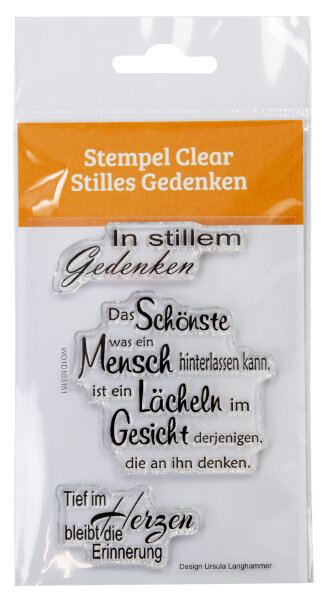 Stempel Clear, Stilles Gedenken, transparent, 3 - teilig