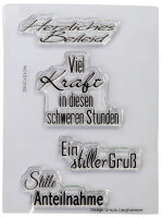 Stempel Clear, Stille Anteilnahme, transparent, 4 - teilig