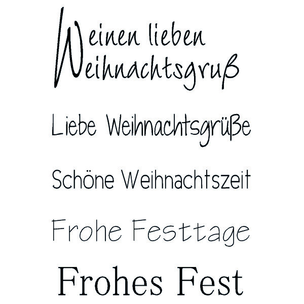 Stempel Clear, lieben Weihnachtsgruß, transparent, 5 - teilig
