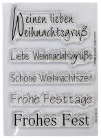 Stempel Clear, lieben Weihnachtsgruß, transparent, 5 - teilig