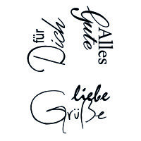 Stempel Clear, liebe Grüße, transparent, 3 -...
