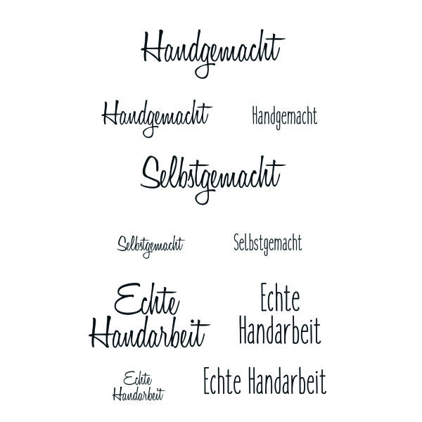 Stempel Clear, Handgemacht, transparent, 10 - teilig