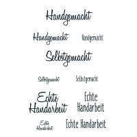 Stempel Clear, Handgemacht, transparent, 10 - teilig