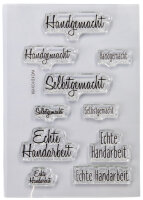 Stempel Clear, Handgemacht, transparent, 10 - teilig