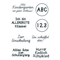 Stempel Clear, Einschulung 1, transparent, 8 - teilig