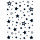 Stempel Clear, Sterne Hintergrund, transparent, 1 - teilig