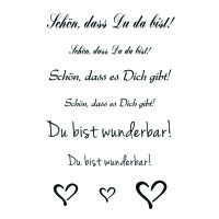 Clear-Stempel Sprüche